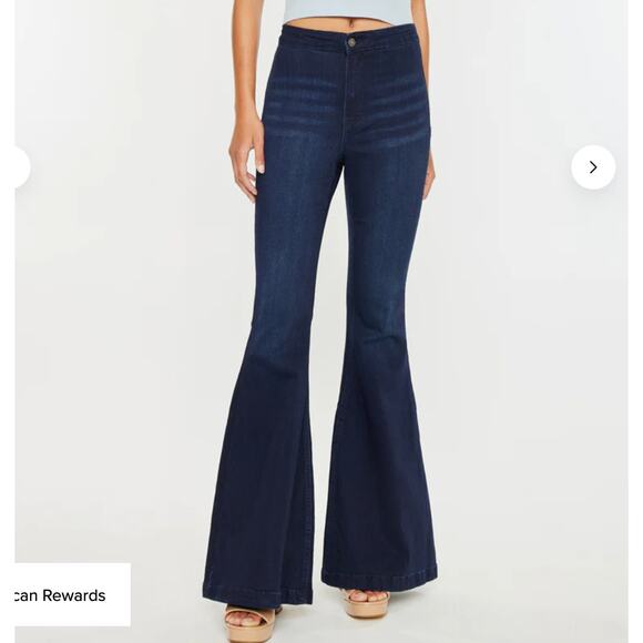 Kancan Jainey High Rise Flare Jeans 3/25 - Picture 1 of 4
